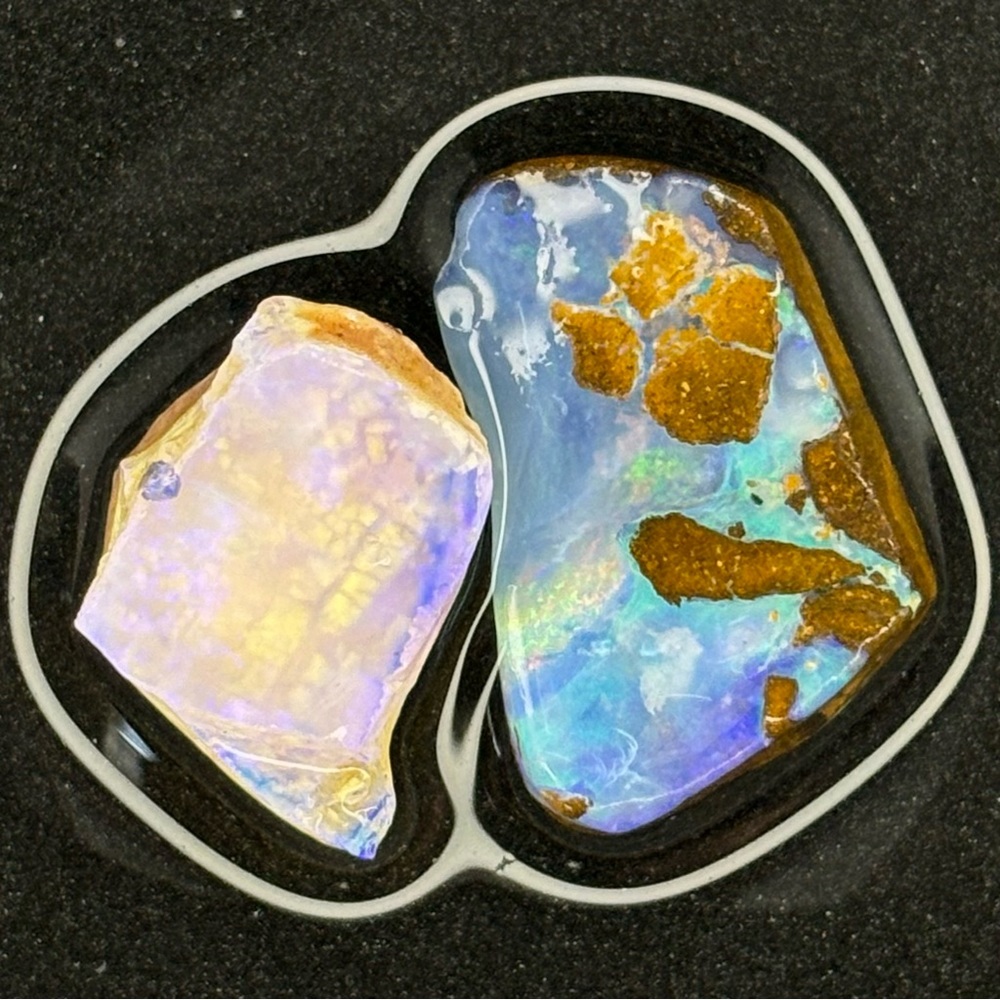 Colorful Yowah Opal Nuts With Rare Straw Pattern Queensland Australia Raw Loose